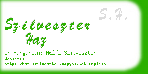 szilveszter haz business card